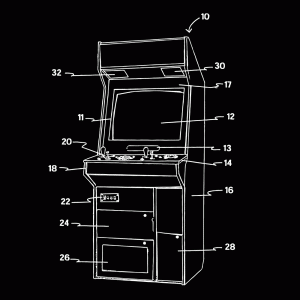 Vintage Arcade Video Game Diagram