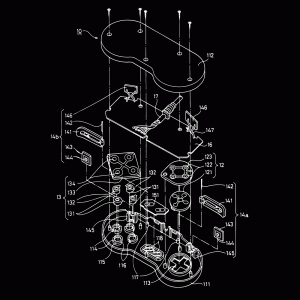 Vintage Video Game Controller Diagram