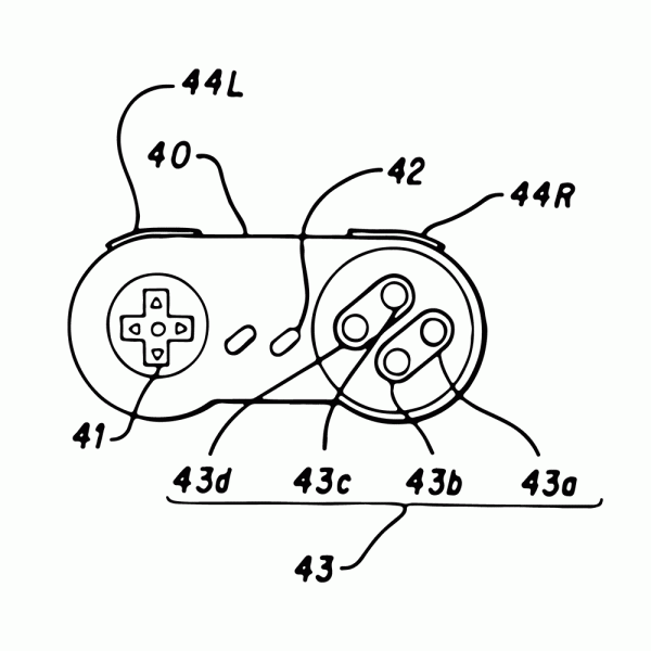 Vintage Video Game Controller Diagram