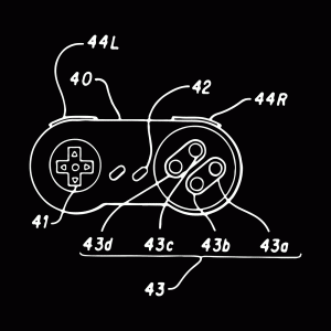 Vintage Video Game Controller Diagram