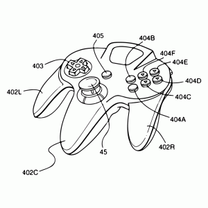 Vintage Video Game Controller Diagram