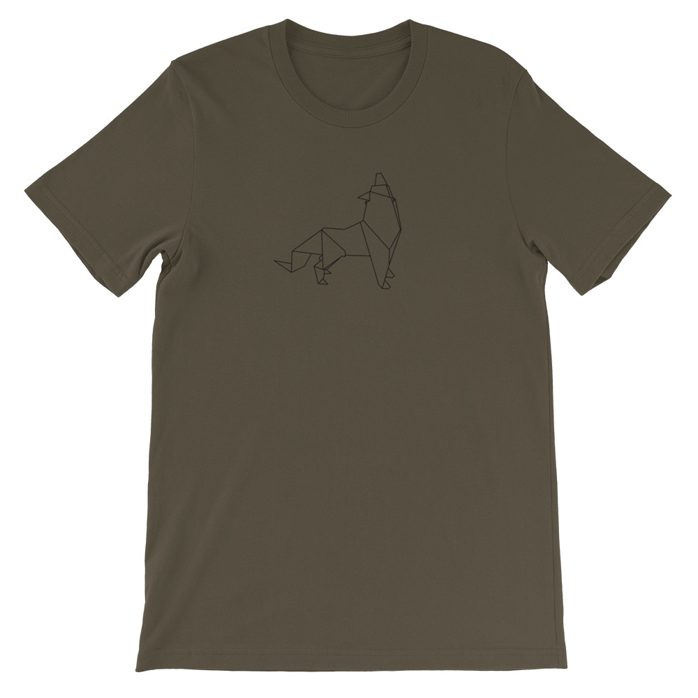 Wolf — Black Origami — Short-Sleeve Unisex T-Shirt - Image 6