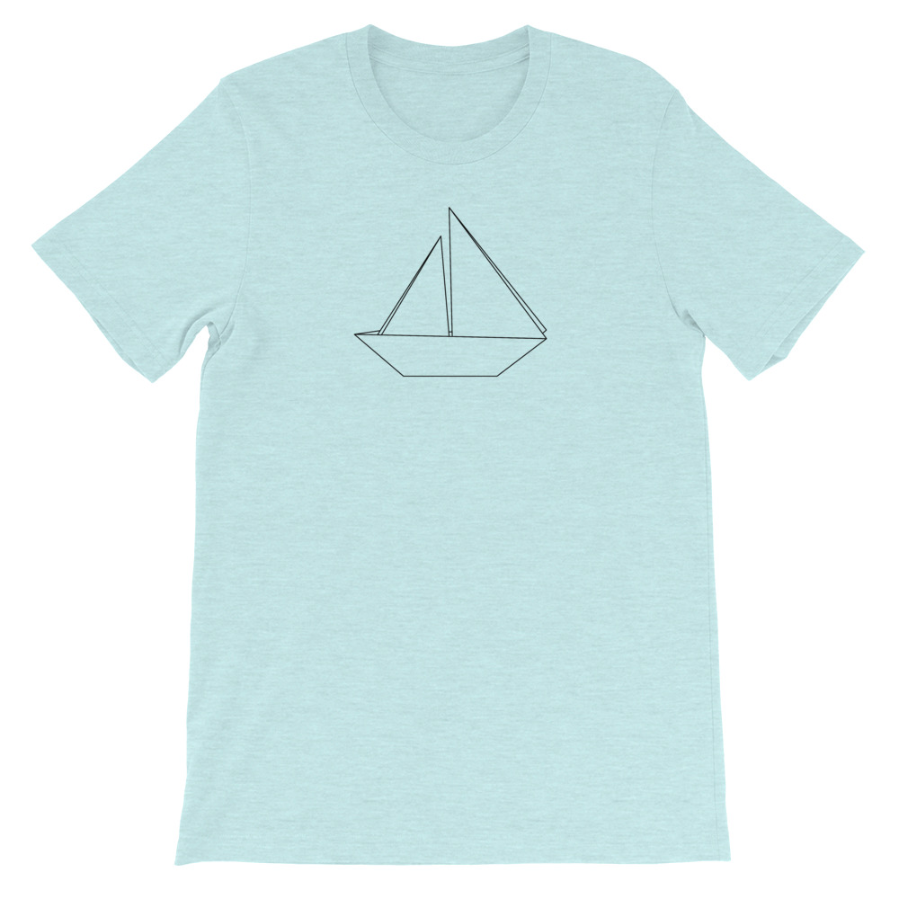 Sailboat — Black Origami — Short-Sleeve Unisex T-Shirt - Image 18