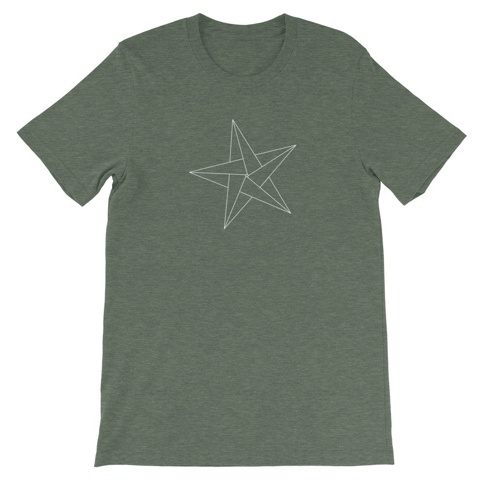 Star — White Origami — Short-Sleeve Unisex T-Shirt - Image 7