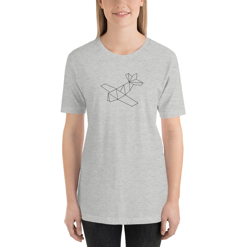 Prop Plane — Black Origami — Short-Sleeve Unisex T-Shirt - Image 4
