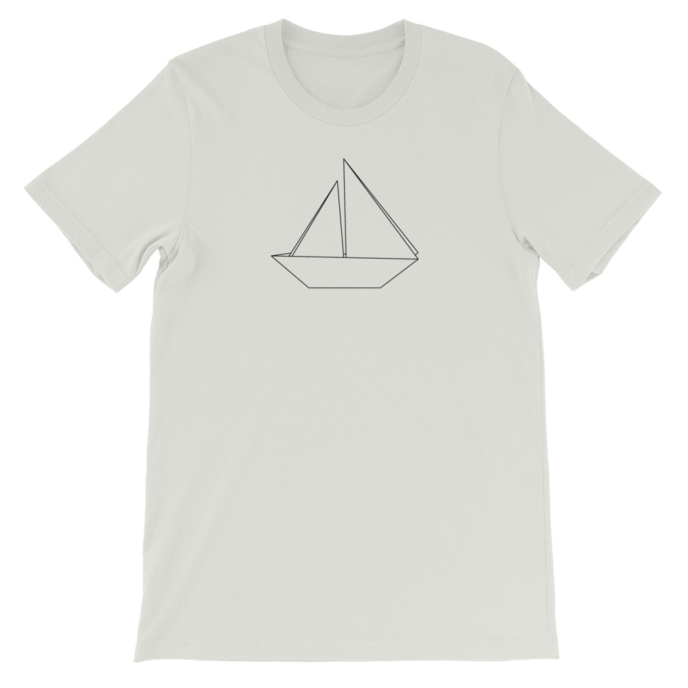 Sailboat — Black Origami — Short-Sleeve Unisex T-Shirt - Image 13