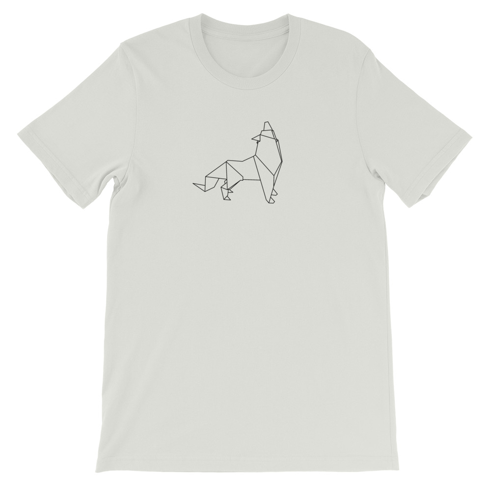 Wolf — Black Origami — Short-Sleeve Unisex T-Shirt - Image 13