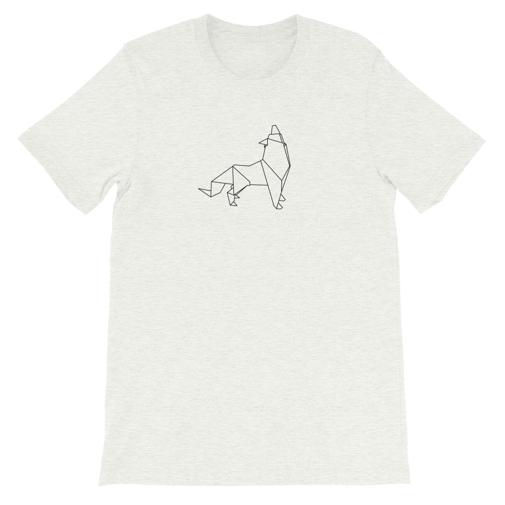 Wolf — Black Origami — Short-Sleeve Unisex T-Shirt - Image 14