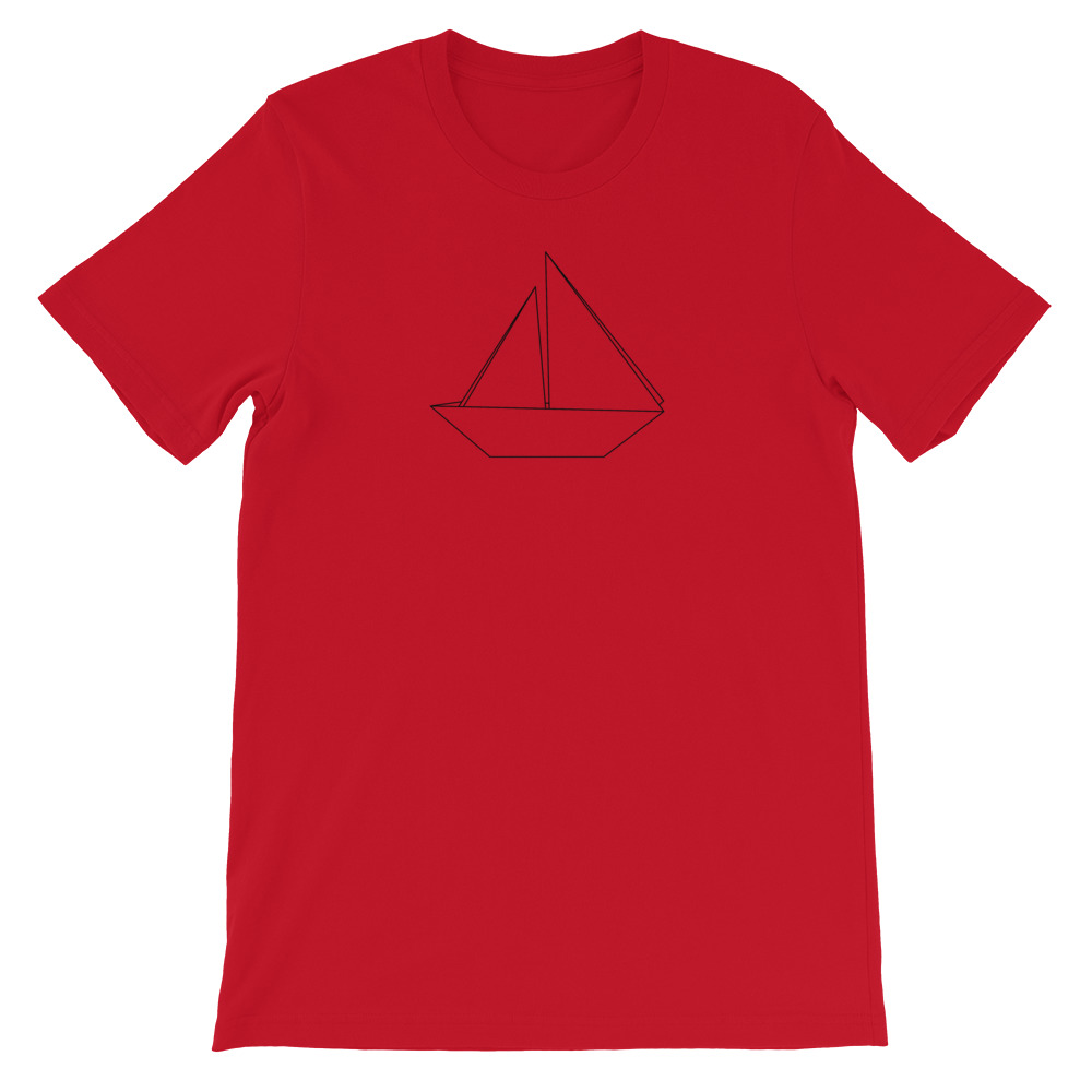 Sailboat — Black Origami — Short-Sleeve Unisex T-Shirt - Image 22