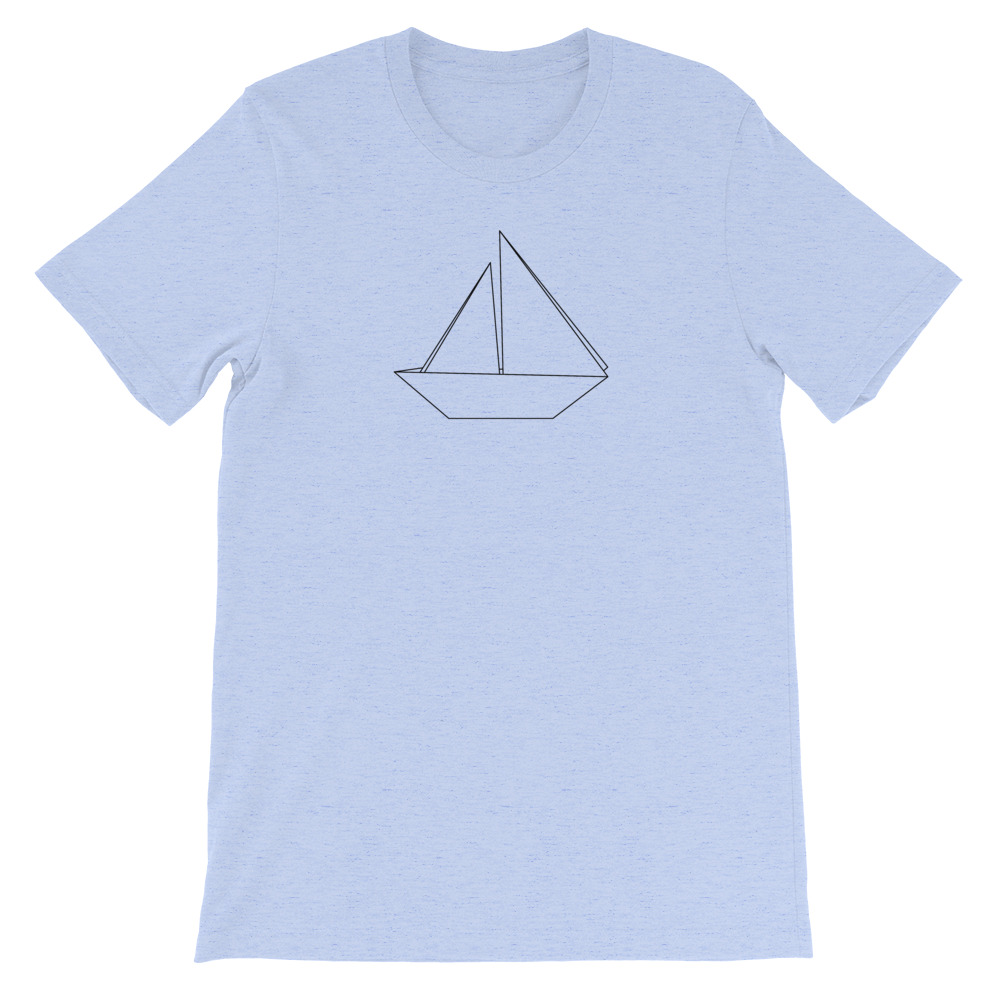 Sailboat — Black Origami — Short-Sleeve Unisex T-Shirt - Image 17