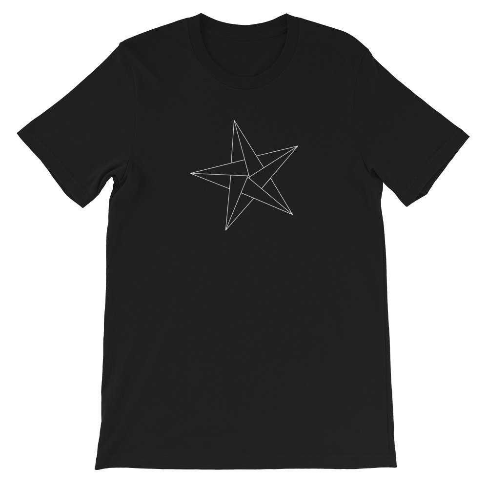 Star — White Origami — Short-Sleeve Unisex T-Shirt