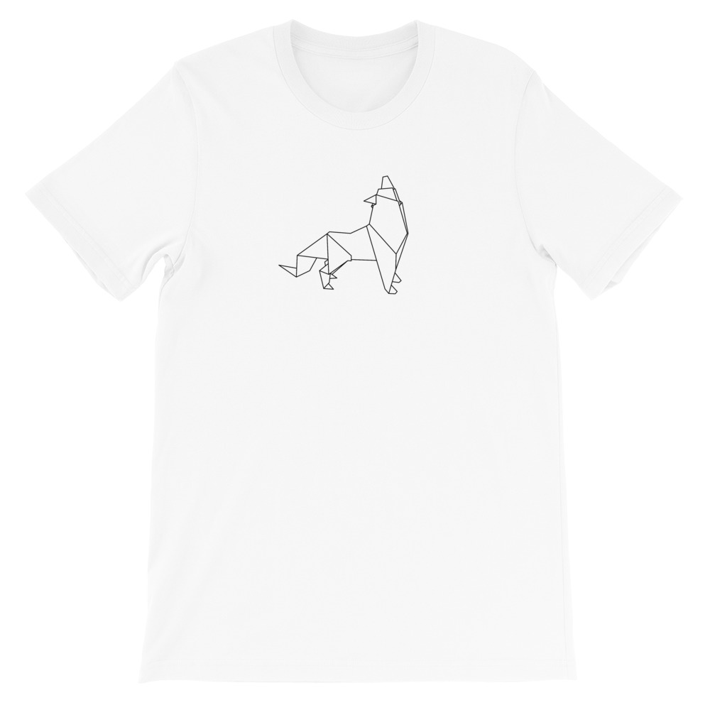 Wolf — Black Origami — Short-Sleeve Unisex T-Shirt