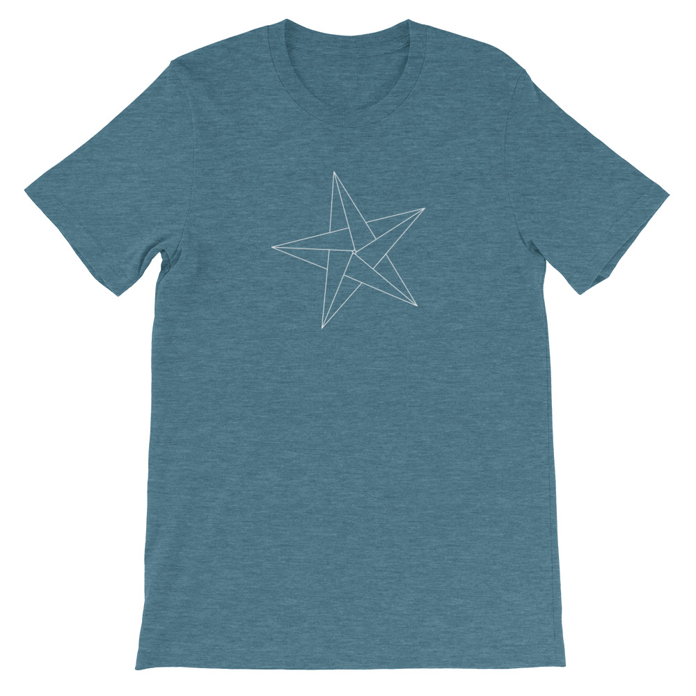 Star — White Origami — Short-Sleeve Unisex T-Shirt - Image 15