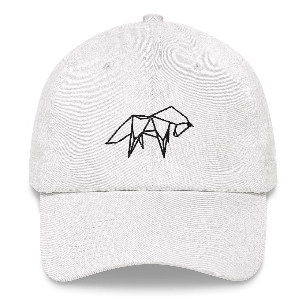 Horse — Black Origami — Embroidered Sports Cap