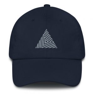 Triangle Radial Max — Silver Geometric — Embroidered Sports Cap