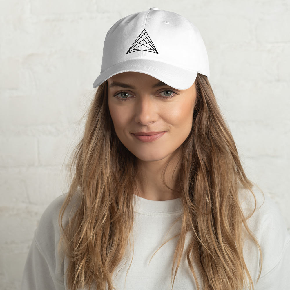 Triangle Ascend — Black Geometric — Embroidered Sports Cap - Image 2