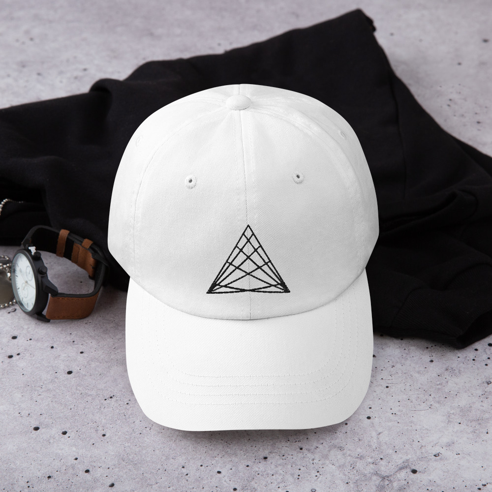 Triangle Ascend — Black Geometric — Embroidered Sports Cap - Image 3