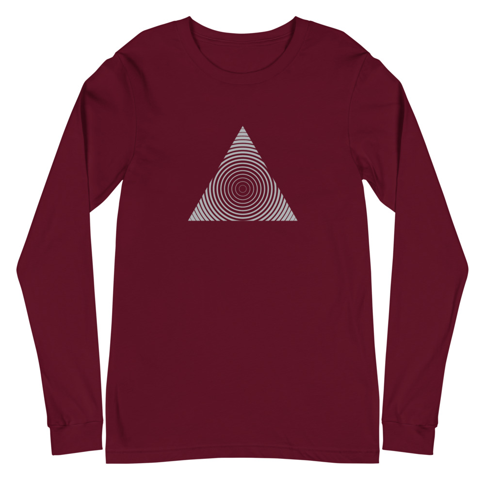 Triangle Command — Silver Geometric — Long-Sleeve Unisex T-Shirt - Image 6