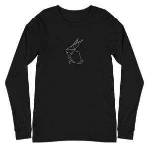 Rabbit — White Origami — Long-Sleeve Unisex T-Shirt
