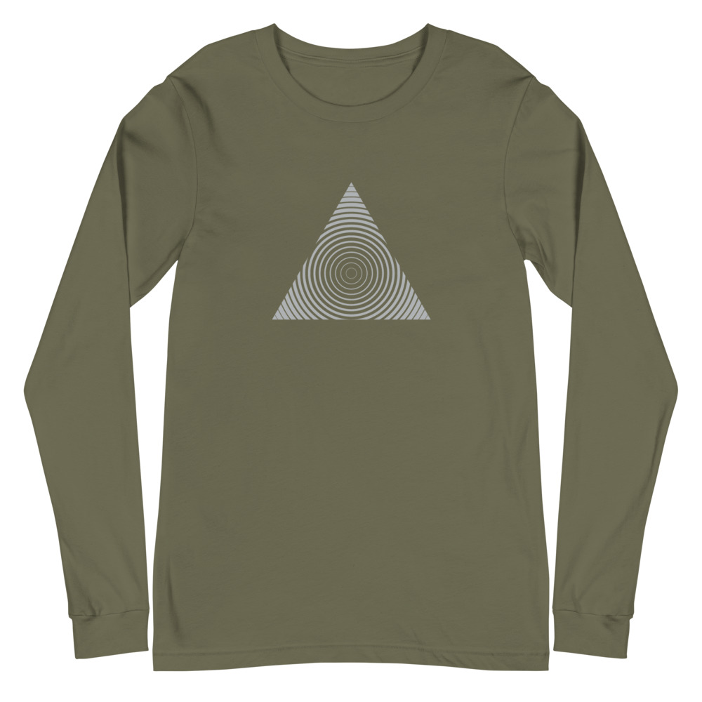 Triangle Command — Silver Geometric — Long-Sleeve Unisex T-Shirt - Image 9