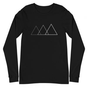 Triangle Strength — Silver Geometric — Long-Sleeve Unisex T-Shirt