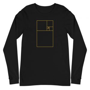 Ratio Square — Gold Geometric — Long-Sleeve Unisex T-Shirt