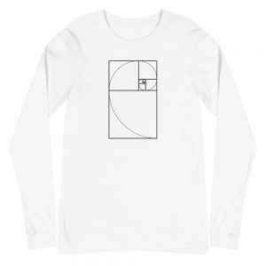 Ratio Square & Curve — Black Geometric — Long-Sleeve Unisex T-Shirt