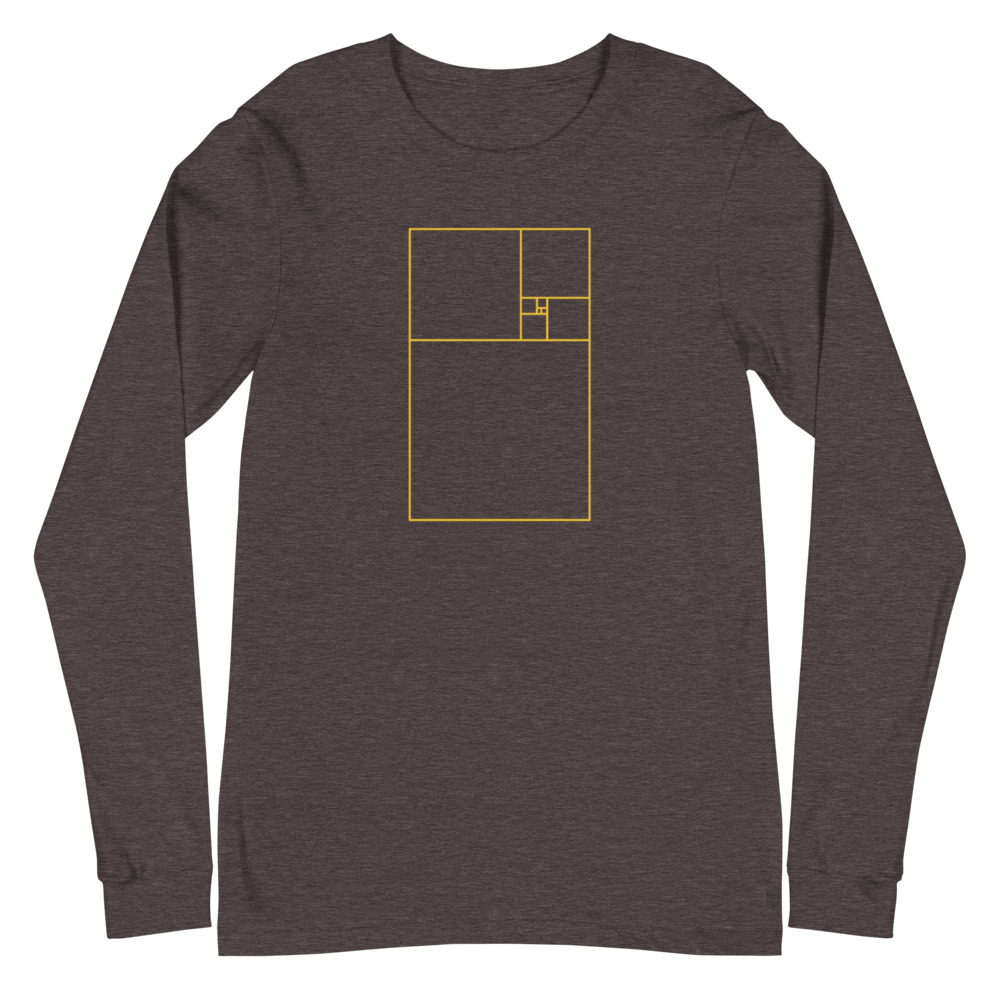 Ratio Square — Gold Geometric — Long-Sleeve Unisex T-Shirt - Image 8