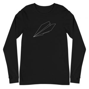 Jet Plane — White Origami — Long-Sleeve Unisex T-Shirt